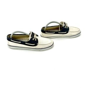 Sperry Gray and White‎ Boat Shoes with Non-Slip Soles
